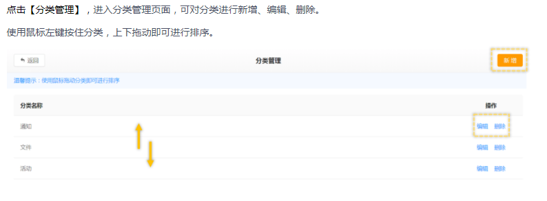 微加后台如何进行分类管理？